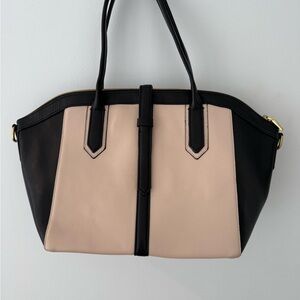 J. Crew Black Ivory 100% Cuir Leather Bag